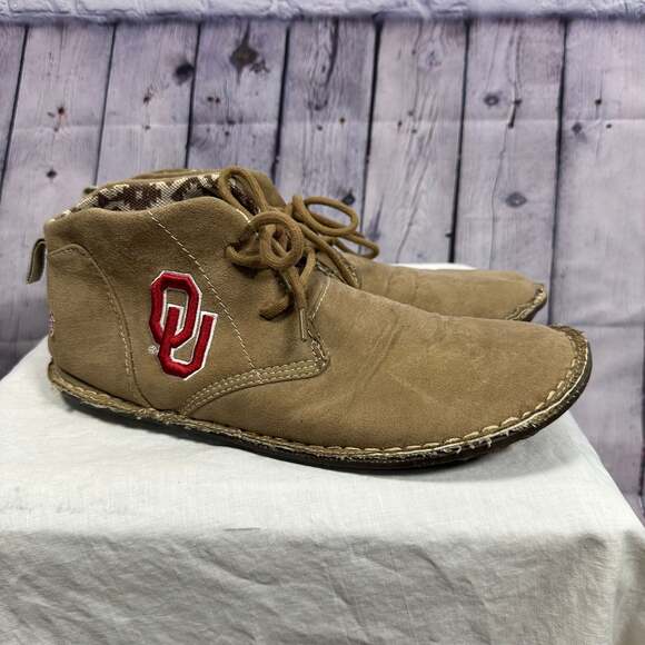 Primus Other - Primus Oklahoma Sooners OU Faux Suede Chukka Shoes Mens Sz 8